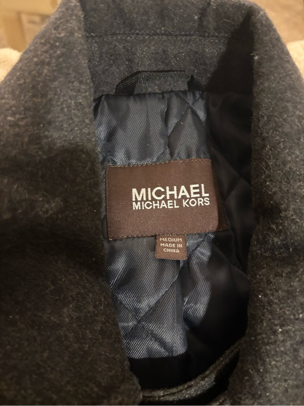MICHAEL Michael Kors Charcoal Gray Wool Coat